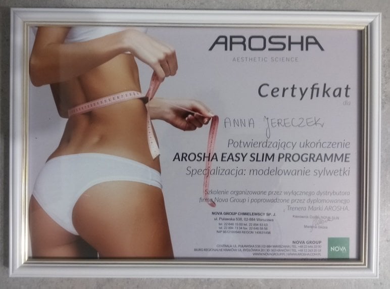 Certyfikat bandaże arosha